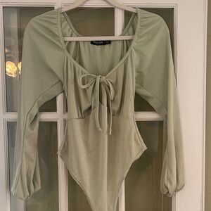 Nasty Gal Sage Long Sleeve Bodysuit